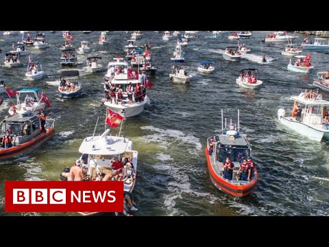 Huge boat parade to celebrate Tampa Bay Buccaneers Super Bowl win – BBC News