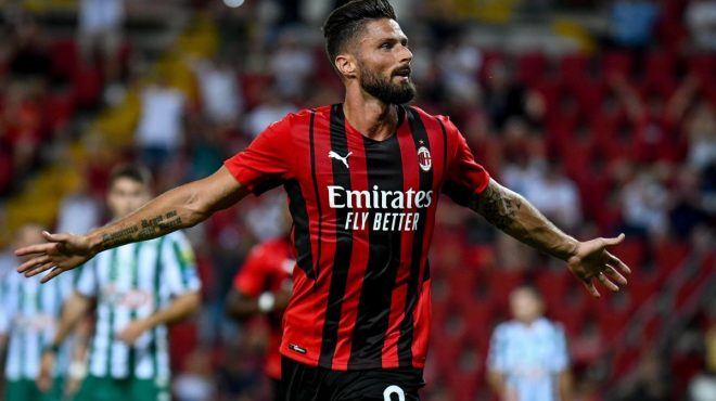 Milan concreto, doppietta Giroud e Panathinaikos ko