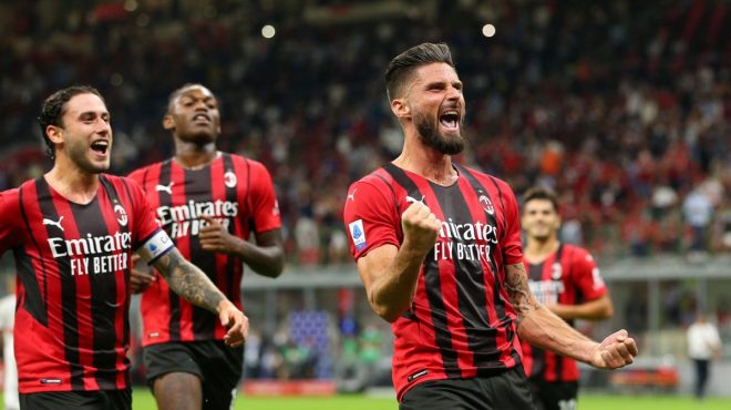 Milan a valanga sul Cagliari, doppietta Giroud