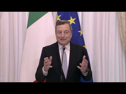 Saluto del Presidente del Consiglio Mario Draghi prima della pausa estiva