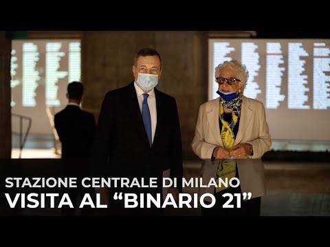 Milano, il Presidente Draghi al Binario 21 della Stazione Centrale – Memoriale della Shoah