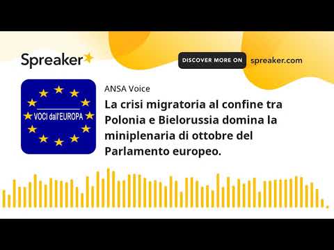 La crisi migratoria al confine tra Polonia e Bielorussia domina la miniplenaria di ottobre del Parla