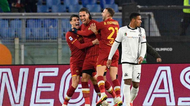 La Roma torna a vincere, 2-0 allo Spezia