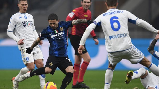 L’Inter ai quarti di Coppa Italia, battuto l’Empoli dopo 120′