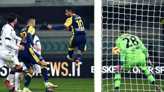 Caprari e Kalinic replicano a Orsolini, Verona-Bologna 2-1