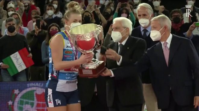 Mattarella alla finale di Coppa Italia di pallavolo femminile