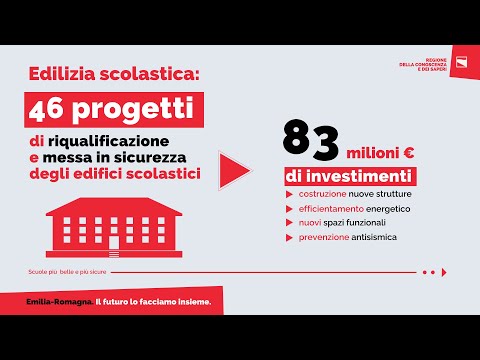 Edilizia scolastica, fondi PNRR: in Emilia-Romagna si parte con 46 progetti