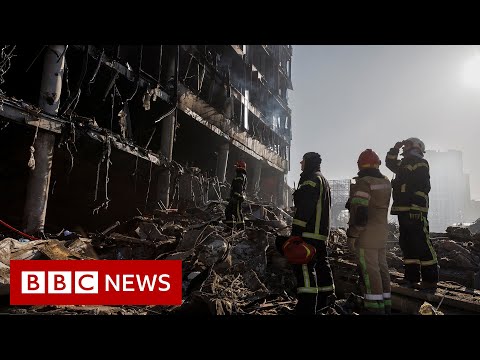 Ukrainian shopping mall in Kyiv destroyed in Russian attack – BBC News