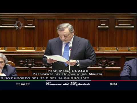 Consiglio europeo del 23-24 giugno, le Comunicazioni del Presidente Draghi alla Camera