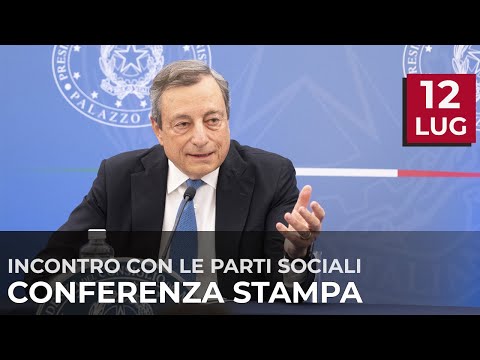 Conferenza stampa del Presidente Draghi con i Ministri Orlando e Giorgetti