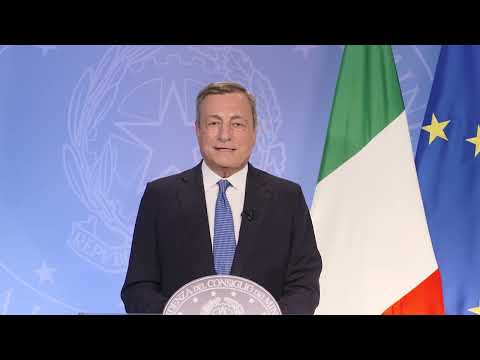 Ucraina, il videomessaggio del Presidente Draghi in occasione della Festa Nazionale