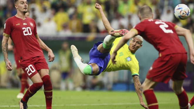 Doppietta di Richarlison, il Brasile batte 2-0 la Serbia