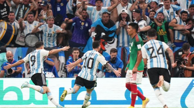 L’Argentina si rialza con Messi e Fernandez, 2-0 al Messico