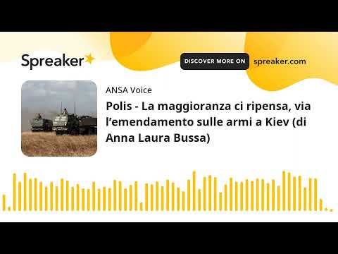 Polis – La maggioranza ci ripensa, via l’emendamento sulle armi a Kiev (di Anna Laura Bussa)