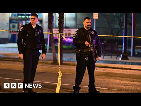 Gunman shoots 10 dead in California dance hall – BBC News