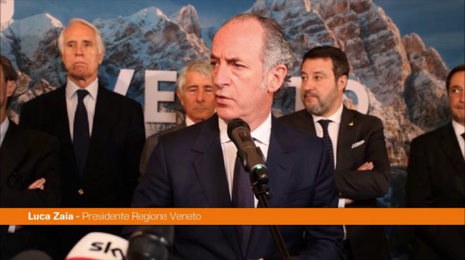 Veneto, Zaia “Per le opere delle Olimpiadi siamo sui termini previsti”