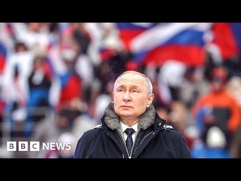 Putin stages huge pro-war rally to mark Ukraine invasion anniversary – BBC News