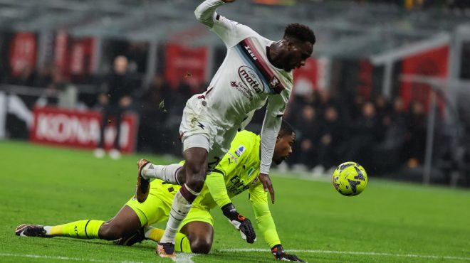 Il Milan sbatte contro la Salernitana, 1-1 a San Siro