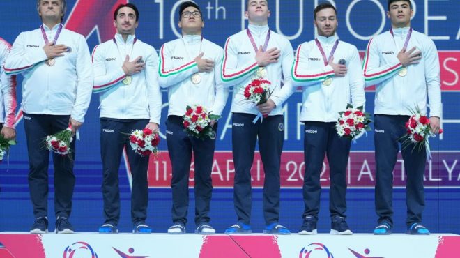 Ginnastica artistica, Italia oro europeo a squadre uomini