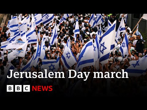 Israeli nationalists march for Jerusalem Day – BBC News