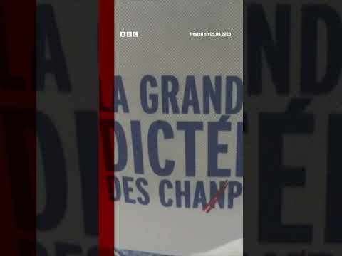 Paris’s Champs-Élysées hosts mass spelling contest. #Shorts #Paris #France #BBCNews