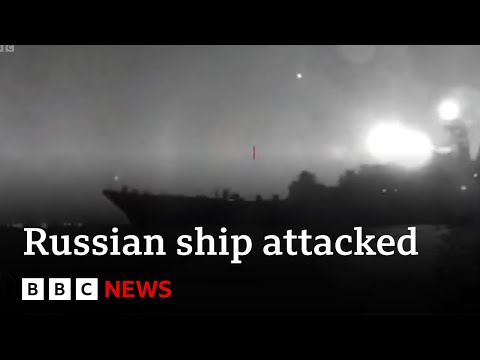 Video of Ukraine drone attack on Russian ship in Black Sea – BBC News