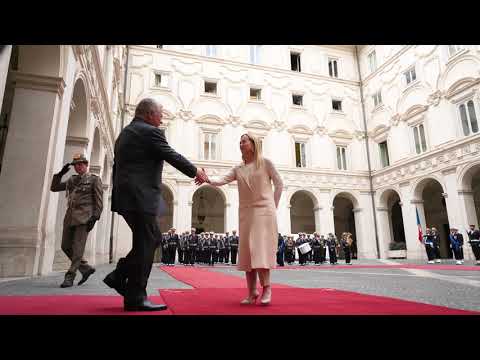 Il Presidente Meloni accoglie a Palazzo Chigi il Re del Regno Hashemita di Giordania