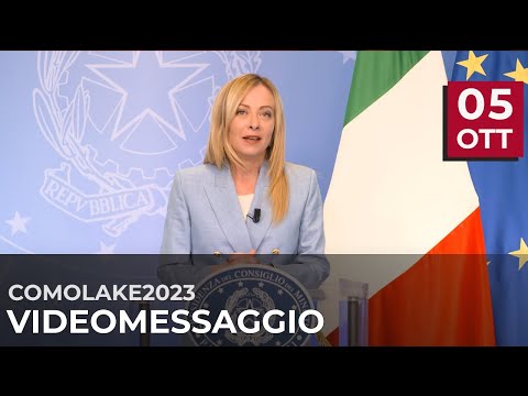 Videomessaggio del Presidente Meloni al ComoLake2023