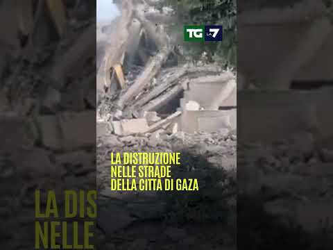 La distruzione nelle strade della città di #Gaza