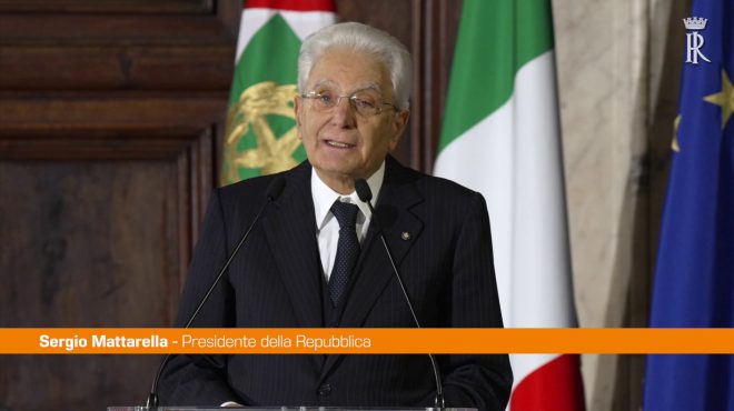 Mattarella “La tragedia della guerra è tornata vicino a noi”