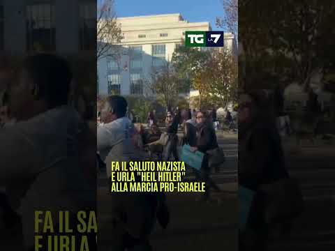 Fa il saluto nazista e urla “Heil Hitler” alla marcia pro-#Israele a #Washington