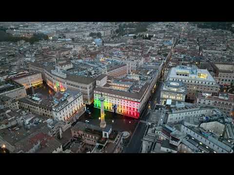 Giorno dell’Unità Nazionale e Giornata delle Forze Armate, il Tricolore illumina Palazzo Chigi