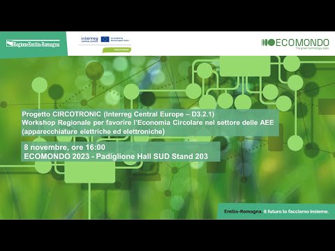 ECOMONDO 2023 – Progetto CIRCOTRONIC. Workshop Regionale per favorire l’Economia Circolare.a