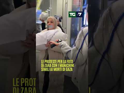 Le #proteste per la campagna di #Zara con i #manichini che ricordano i morti di #Gaza