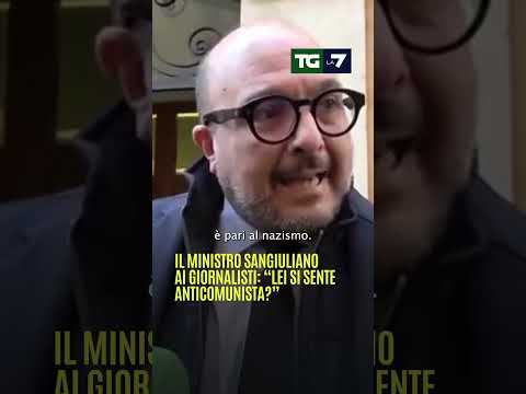 Il ministro #Sangiuliano ai giornalisti: “Lei si sente #anticomunista?”