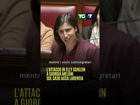 L’attacco di Elly #Schlein a Giorgia #Meloni sul caso #AccaLarentia