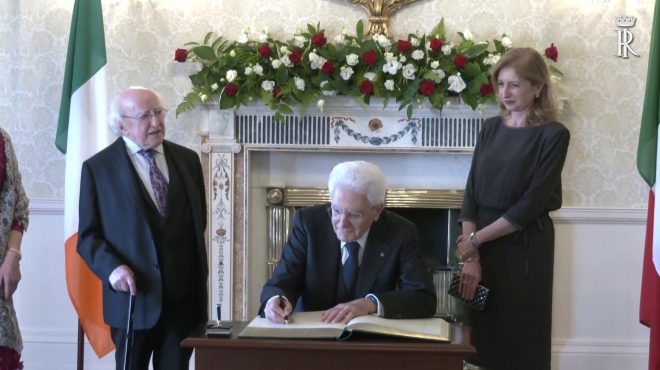 Mattarella incontra a Dublino il Presidente d’Irlanda Higgins