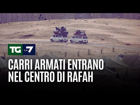 Carri armati entrano nel centro di Rafah