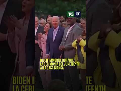 Biden immobile durante la cerimonia del Juneteenth alla Casa Bianca