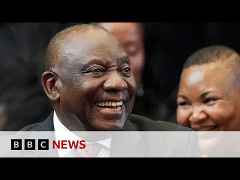 Cyril Ramaphosa re-elected as South African president | BBC News