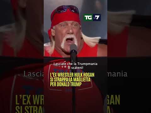 L’ex wrestler Hulk Hogan si strappa la maglietta per Donald Trump