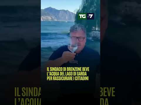 Il sindaco di Brenzone beve l’acqua del lago di #Garda per rassicurare i cittadini