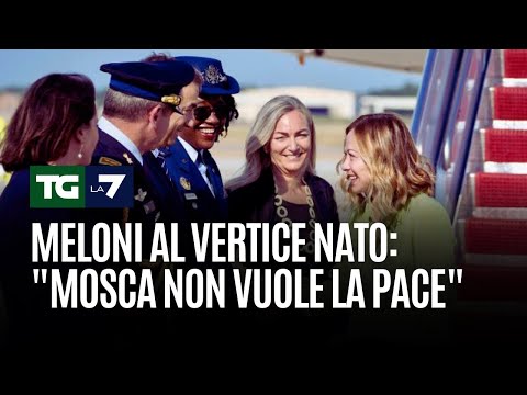 Meloni al vertice Nato: “Mosca non vuole la pace”