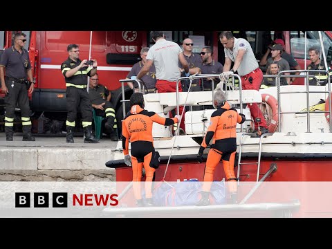 Fifth body found in Sicily yacht wreck, after four bodies brought to shore | BBC News