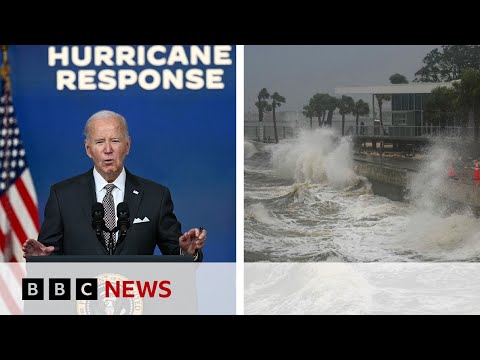 Hurricane Milton: Joe Biden gives update on relief as storm thrashes Florida | BBC News