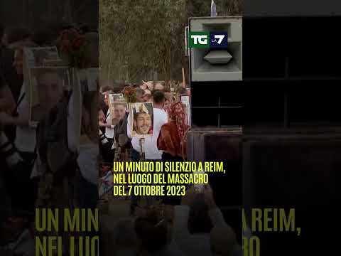 Un minuto di silenzio a Reim, nel luogo del massacro del #7ottobre 2023