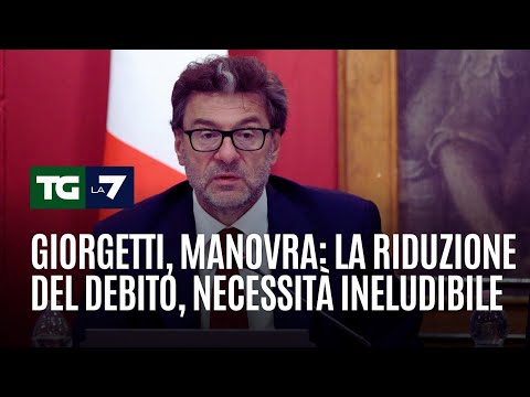 Giorgetti, manovra: la riduzione del debito, necessità ineludibile