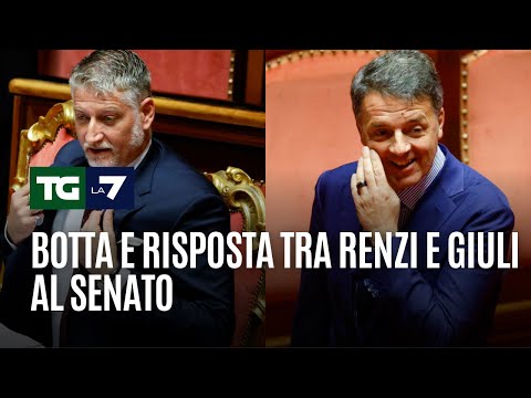 Botta e risposta tra Renzi e Giuli al senato