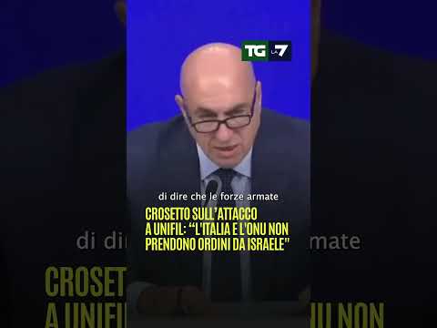 #Crosetto sull’attacco a #Unifil: “l’Italia e l’Onu non prendono ordini da Israele”