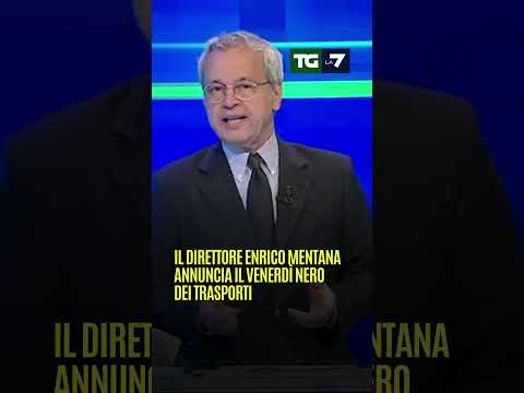 Il direttore Enrico #Mentana annuncia il venerdì nero dei trasporti